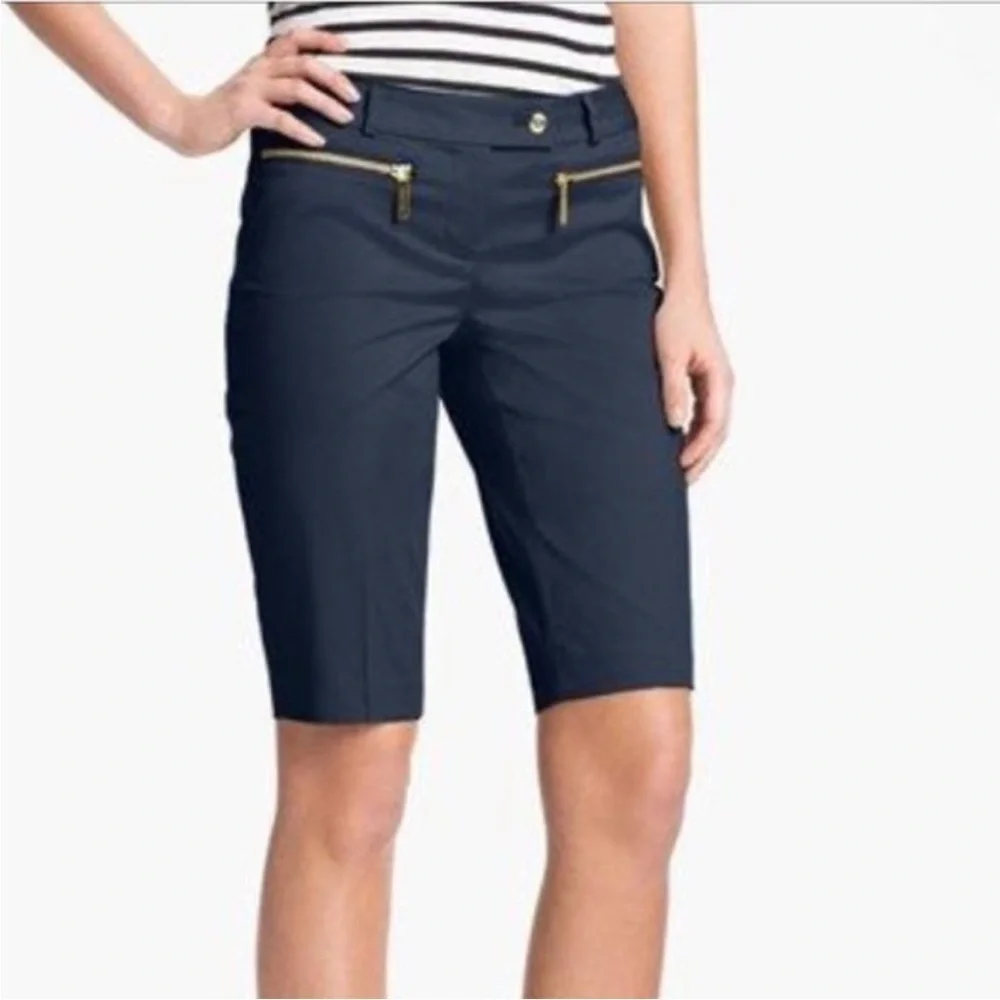 Michael Kors• Bermuda Navy Blue Women Shorts, Sz 2